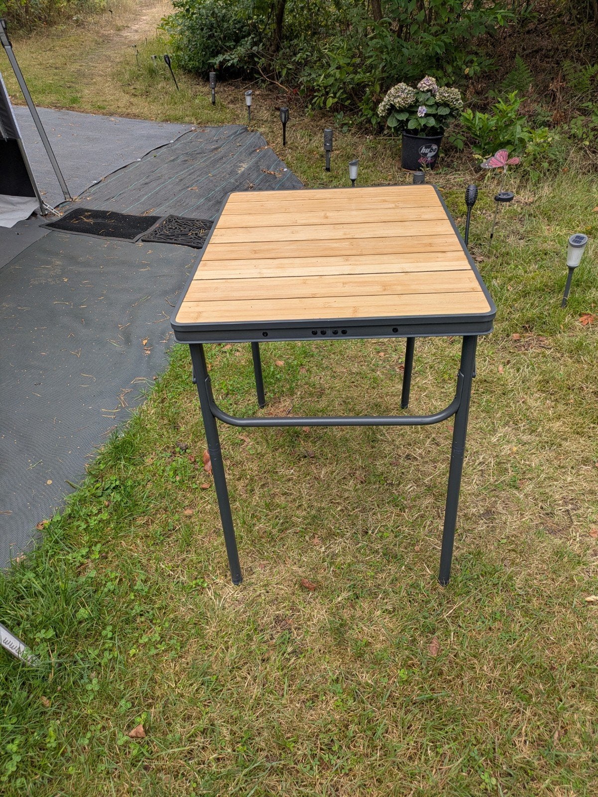 opklapbare tafel l 55 Br 75 H 71, Ophalen of Verzenden, Zo goed als nieuw, Rechthoekig, Hout