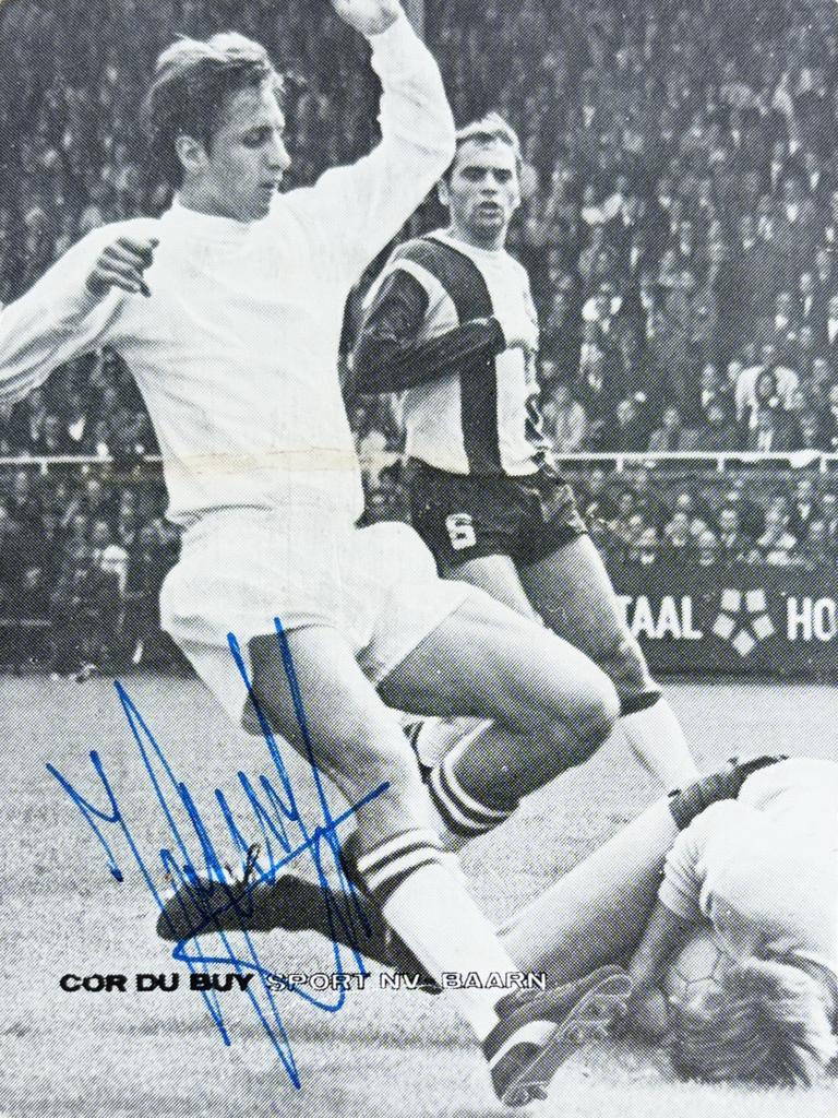 Spelerskaart Johan Cruyff - Ajax - originele handtekening, Verzamelen, Sportartikelen en Voetbal, Ophalen of Verzenden, Zo goed als nieuw
