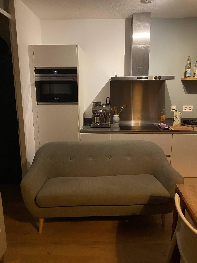 2,5-zits bank grijs, houten poten JYSK EGEDAL, 170cm breed, Huis en Inrichting, Banken | Bankstellen, Ophalen, Gebruikt, 150 tot 200 cm