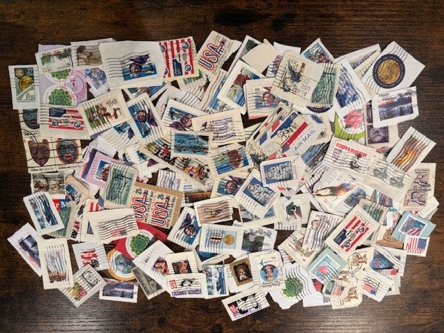 USA 45gr kilowaar op papier vlgs scan 45-4, Postzegels en Munten, Postzegels | Amerika, Ophalen of Verzenden, Gestempeld, Noord-Amerika