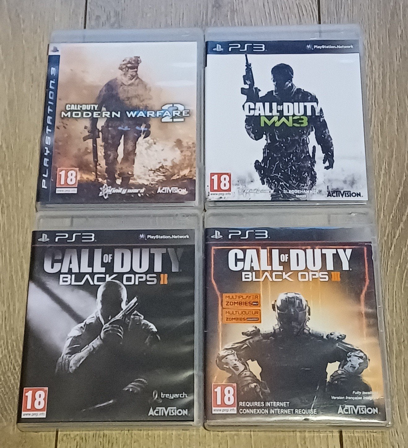4x Call of Duty PS3 – Black Ops II/III + MW2/MW3, Vanaf 18 jaar, Shooter, Ophalen of Verzenden, Zo goed als nieuw