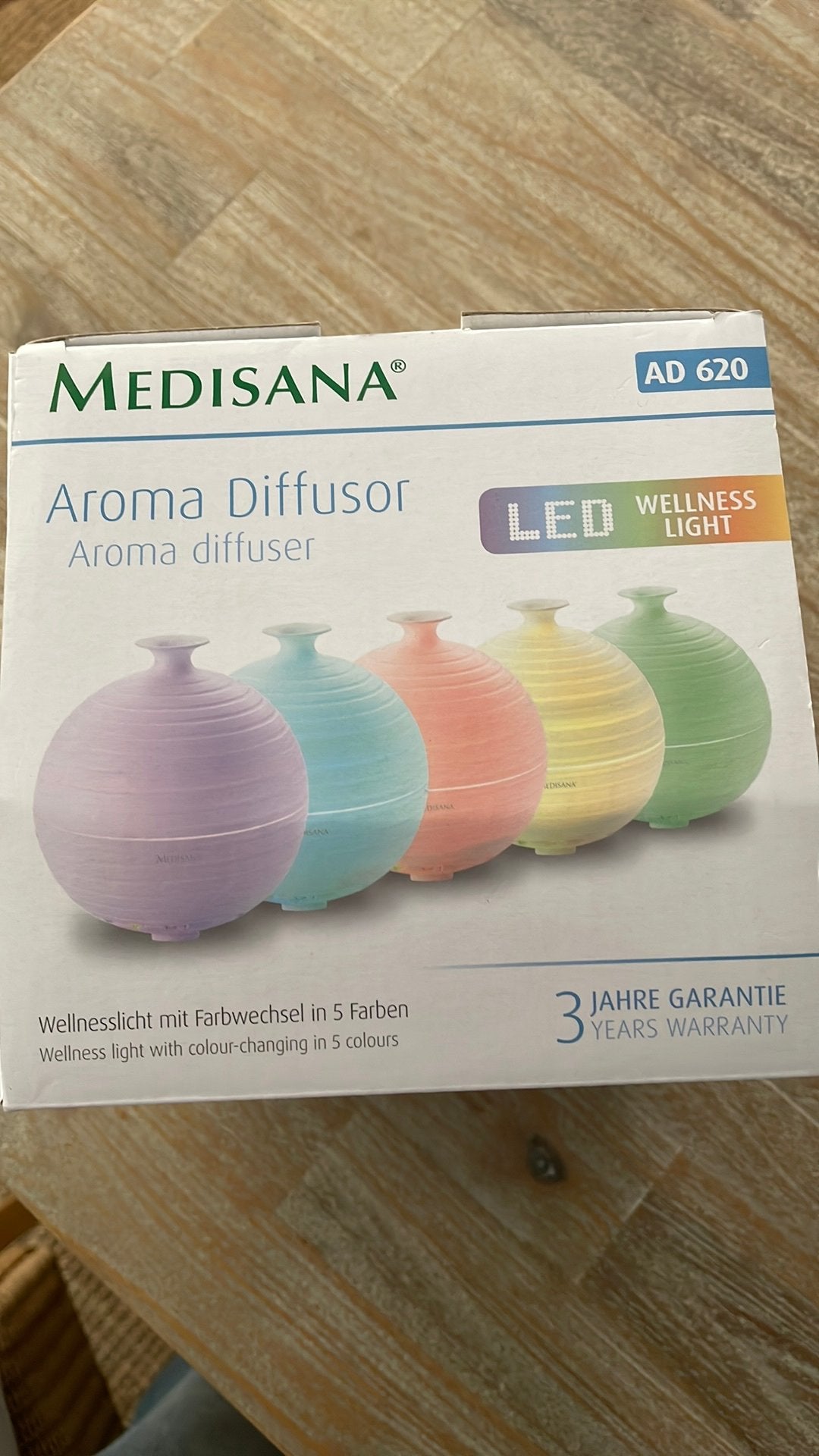 NIEUW IN DOOS, AROMA DIFFUSOR MET LED LICHT, Ophalen of Verzenden, Nieuw, Aroma