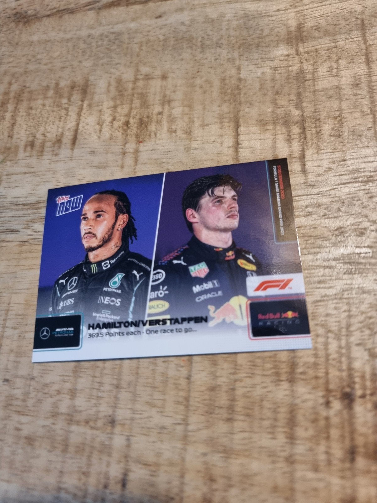 Topps Now F1 2021 Lewis Hamilton Max Verstappen Kaart, Ophalen of Verzenden, Zo goed als nieuw, Formule 1