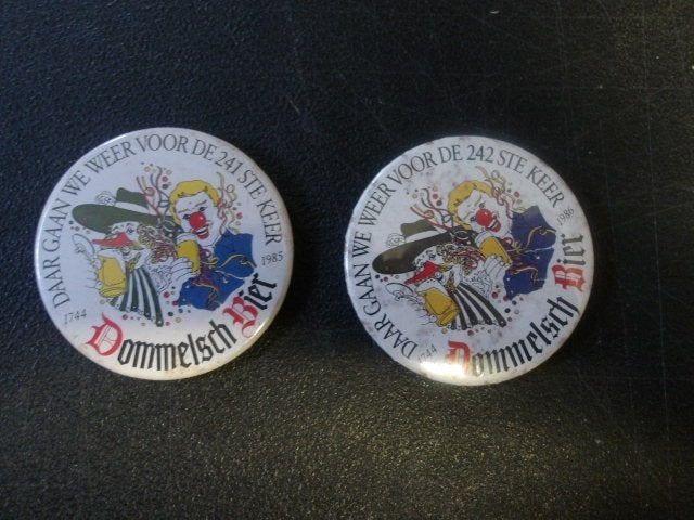 Dommelsch buttonset (nr.1) 2-stuks, Ophalen of Verzenden, Nieuw, Overige typen, Dommelsch