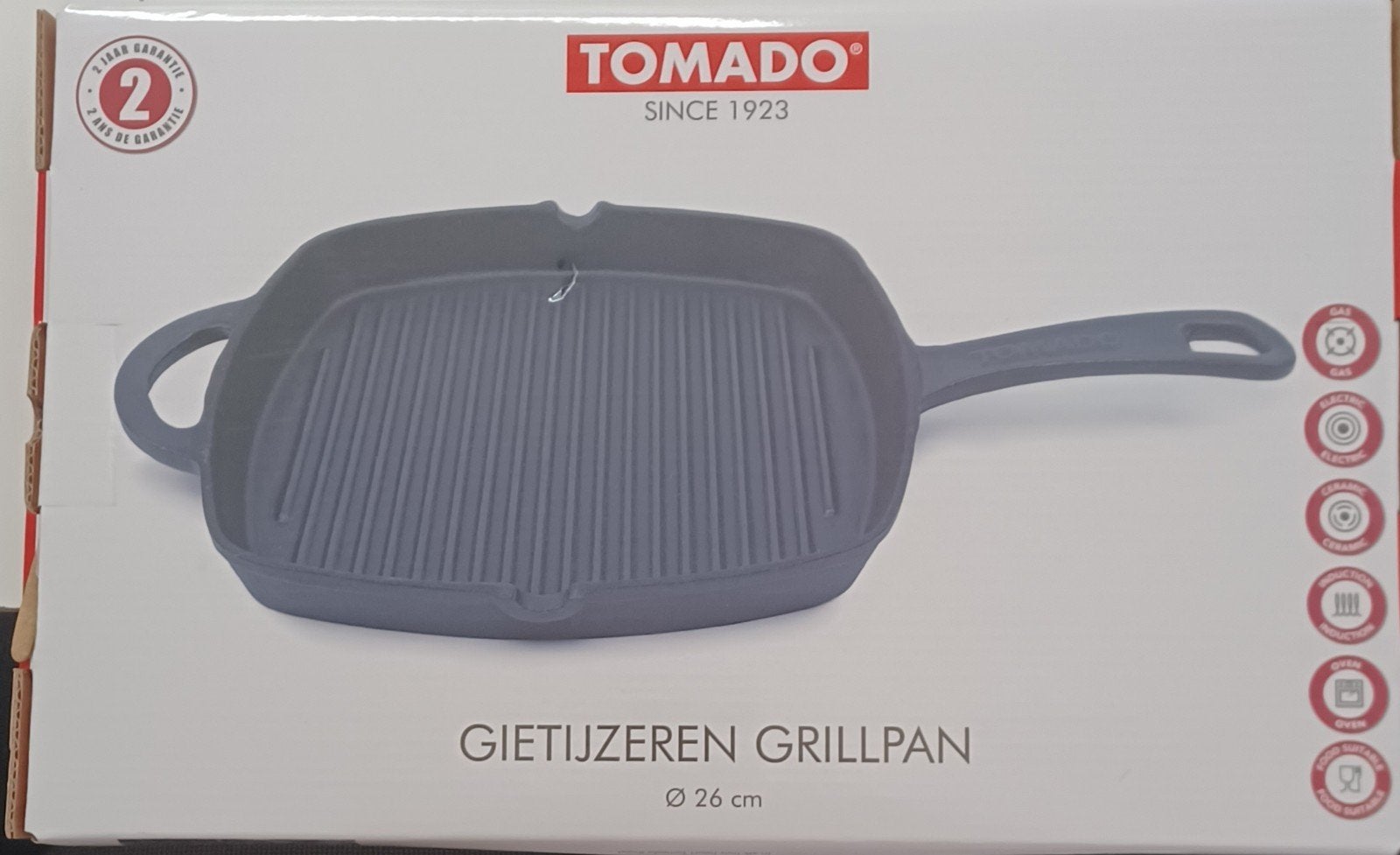 Tomado gietijzeten grillpan, Ophalen of Verzenden, Nieuw, Rvs