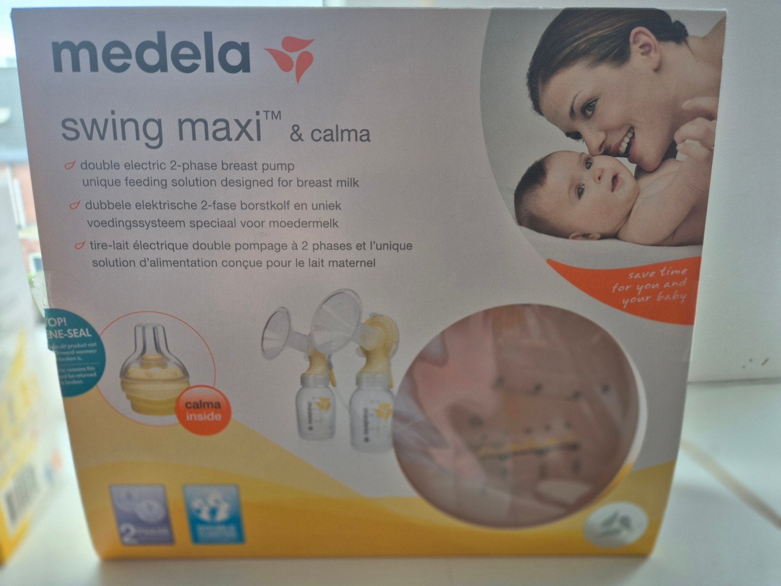 Medela Swing Maxi & Calma dubbele elektrische borstkolf, Ophalen of Verzenden, Zo goed als nieuw