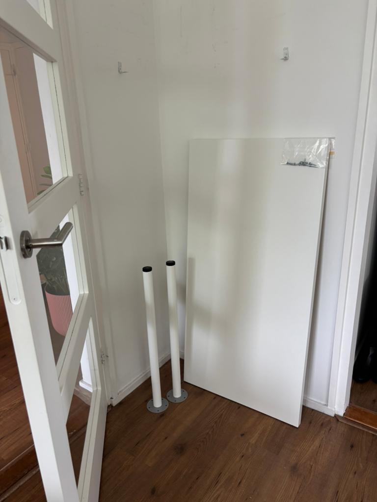 Ikea bureablad Lagkapten met twee poten Adils, Ophalen, 120 cm, Nieuw, IKEA