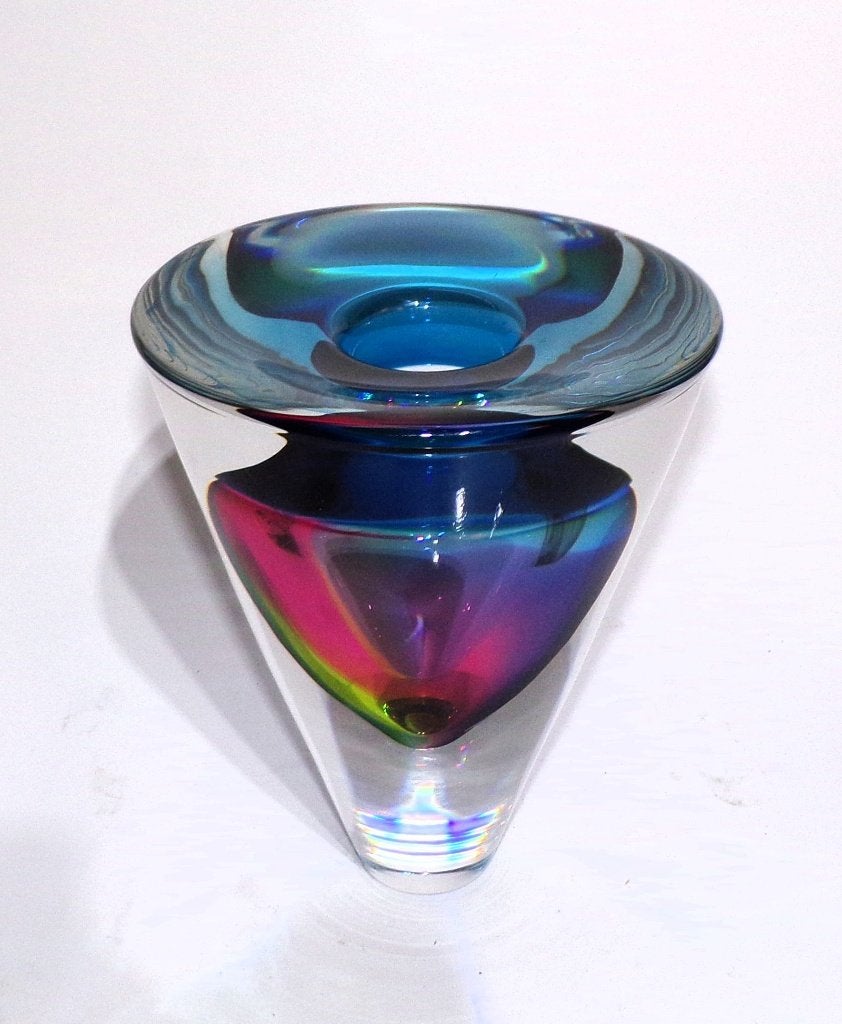 Siem van der Marel - serica vaas Rainbow, Ophalen of Verzenden