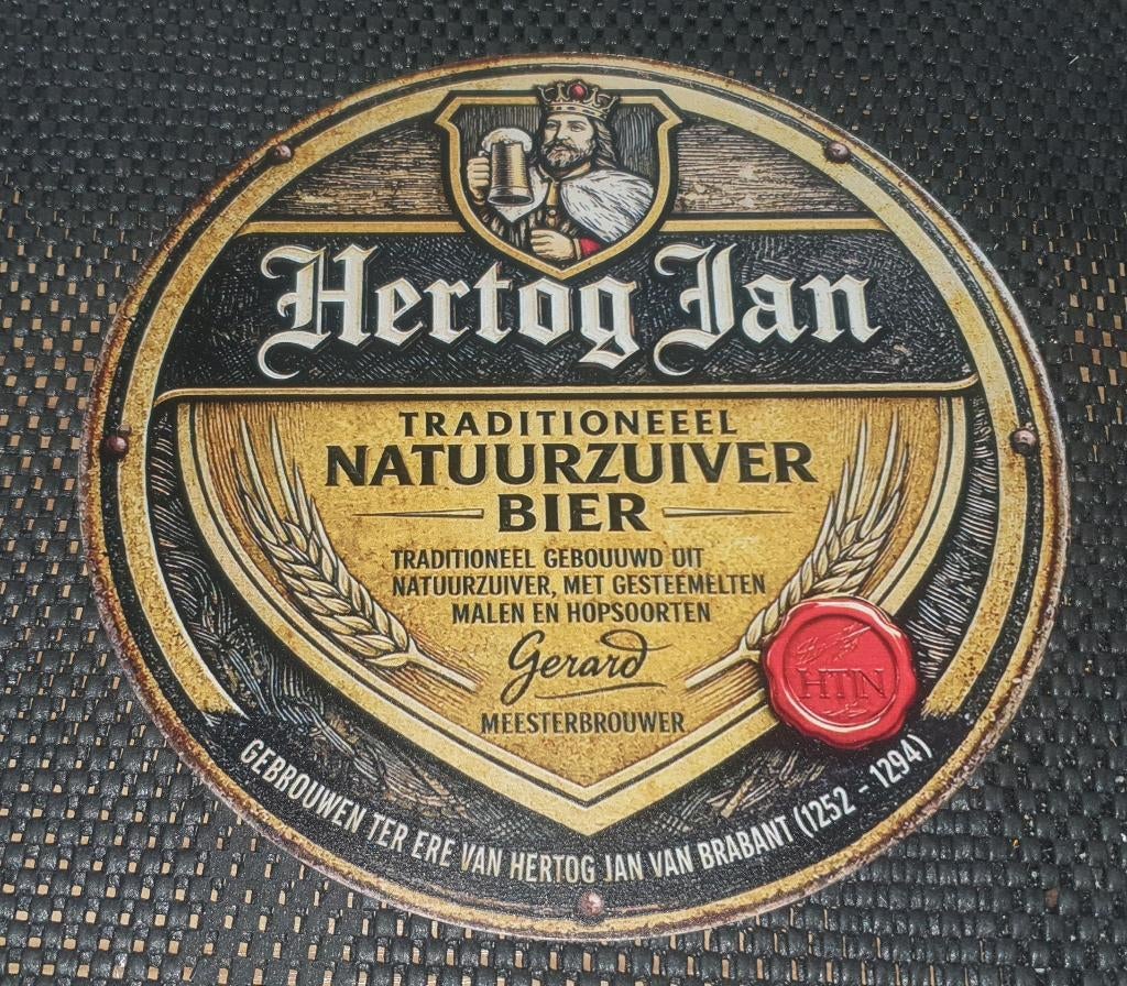 Wandbord hertog Jan, Ophalen of Verzenden, Nieuw, Reclamebord, Plaat of Schild, Hertog Jan