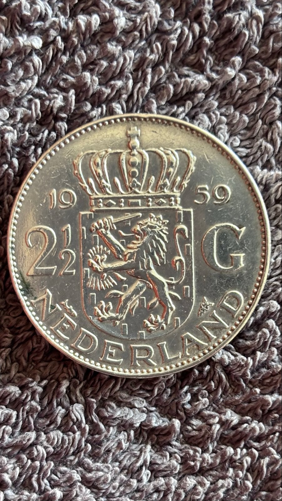 Zilveren Rijksdaalder Koningin Juliana 1959, Postzegels en Munten, Koningin Juliana, Zilver, Ophalen of Verzenden, Losse munt