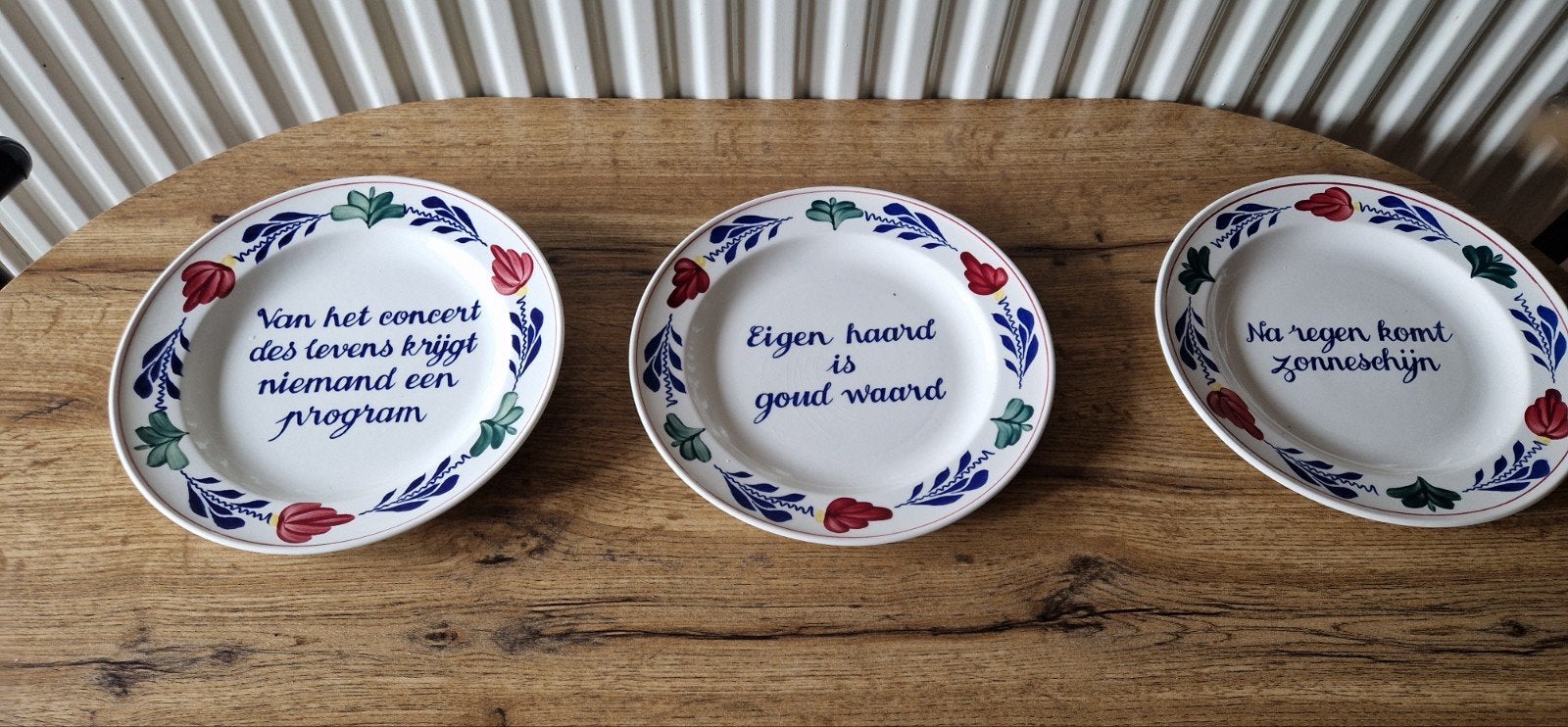 Groot Boerenbont serviespakket - Compleet en Vintage, Ophalen, Gebruikt, Aardewerk, Bord(en)