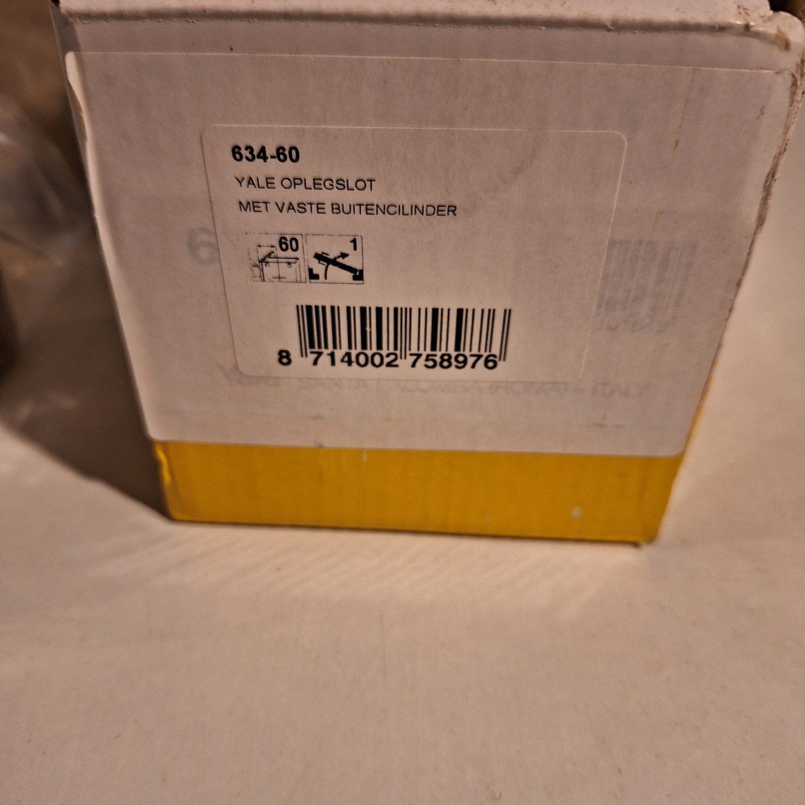 Yale Oplegslot met Vaste cilinder 50-60mm - Nieuw in Doos, Ophalen of Verzenden, Nieuw, IJzer, Slot