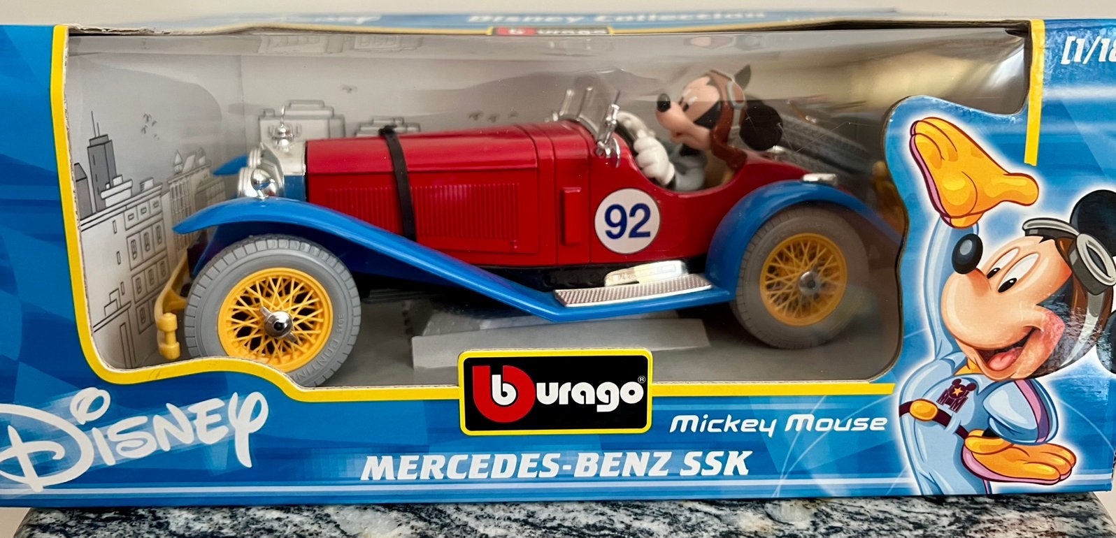 Unieke Bburago Disney Collection, Mickey Mouse, Verzamelen, Ophalen, Mickey Mouse, Zo goed als nieuw, Beeldje of Figuurtje