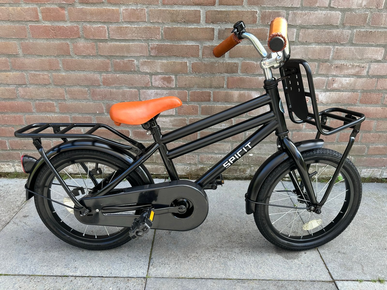 Spirit kinderfiets 16 inch met voordrager en terugtraprem, Ophalen, Zo goed als nieuw