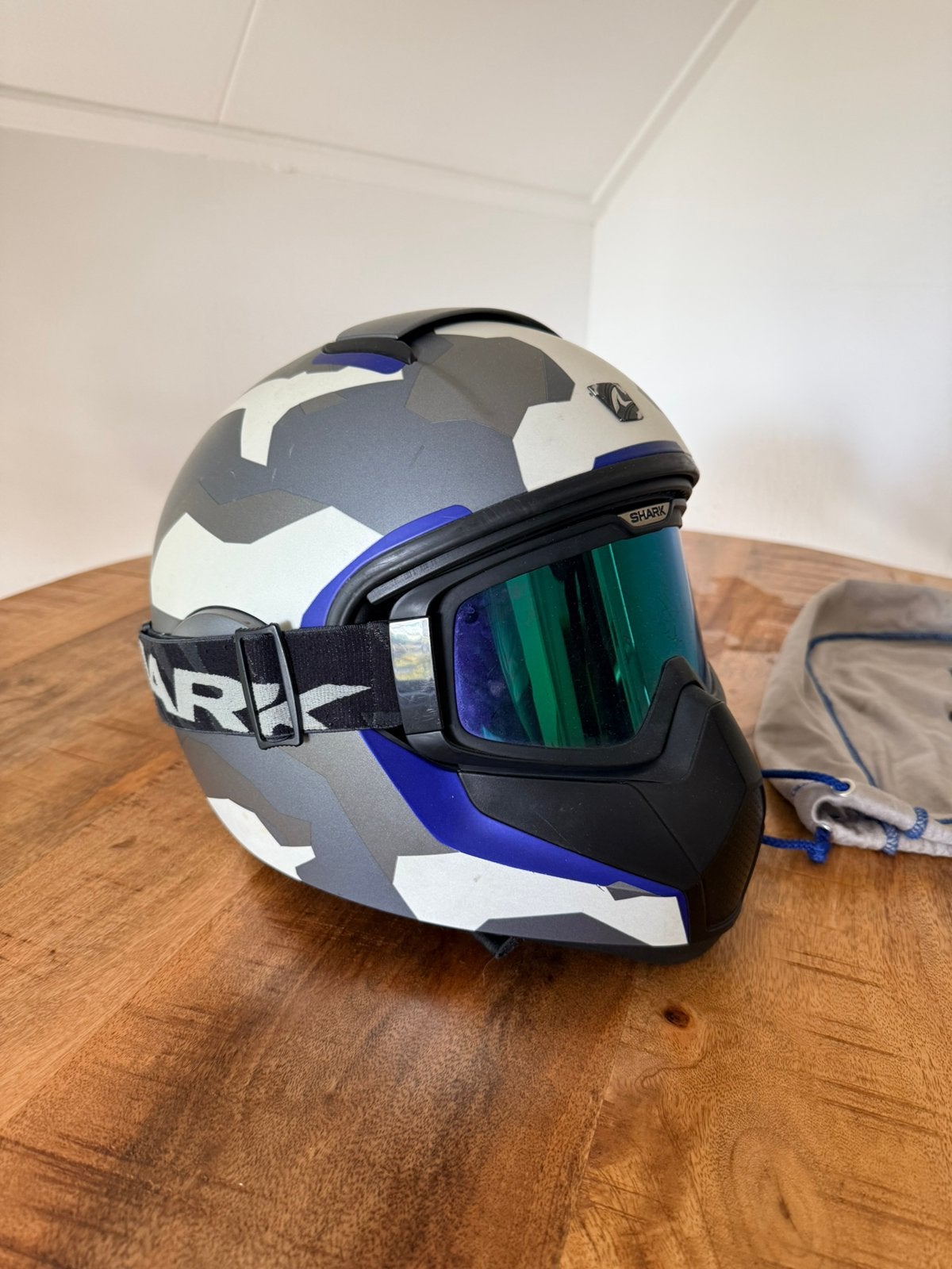 Shark Vancore Wipeout motor/scooter helm maat S, Ophalen, Shark, Integraalhelm, S