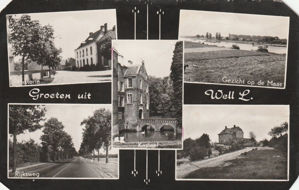 WELL Pastorie Rijksweg Kasteel Maas Groeten 1959, Verzamelen, Verzenden, 1940 tot 1960, Gelopen, Limburg