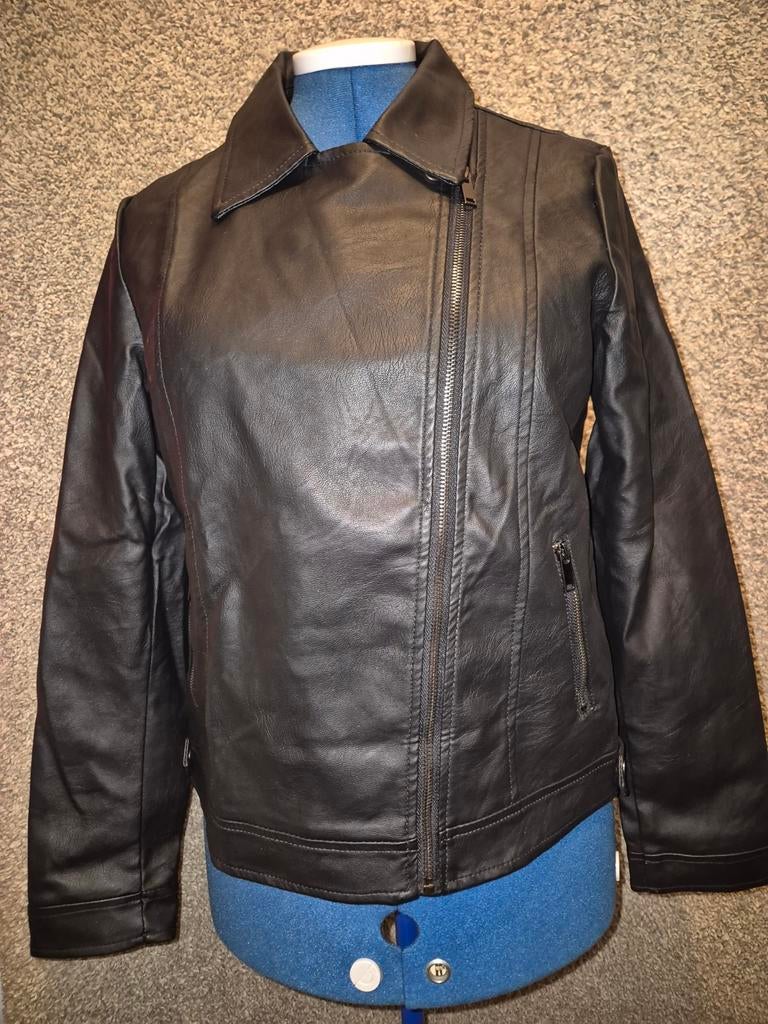 Nieuwe zwarte (imitatie) leren jas (maat 40), Kleding | Dames, Maat 38/40 (M), Zeeman, Zwart, Nieuw