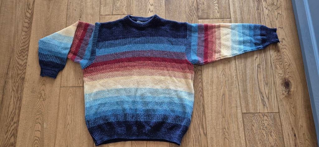 Vrolijke gekleurde heren trui 48-50 / M wol/ acryl, Ophalen of Verzenden, Maat 48/50 (M)