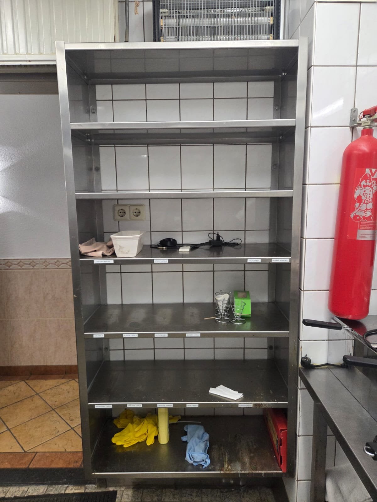 Horeca rvs open stellingkast, Ophalen, Gebruikt