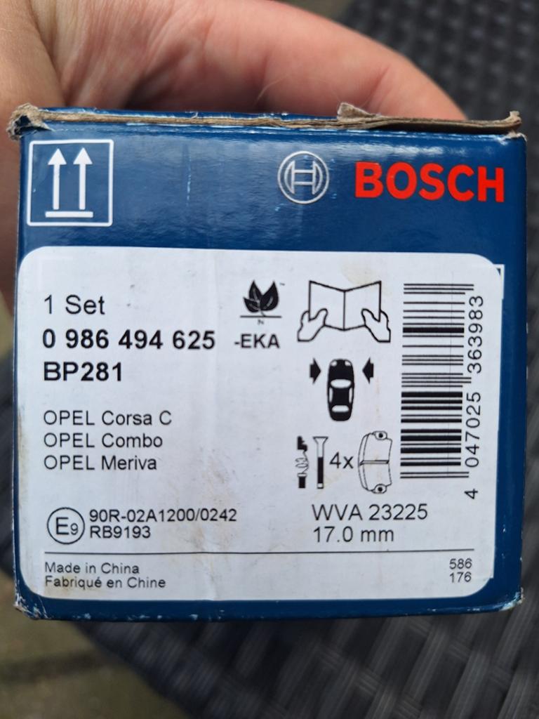 Opel corsa remblokken set ongebruikt, Auto-onderdelen, Ophalen of Verzenden, Nieuw, Opel