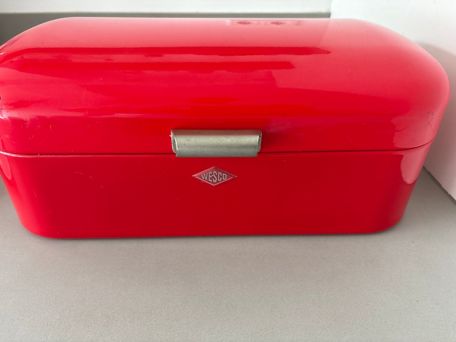 Wesco Broodtrommel Rood - Zo goed als nieuw, Ophalen of Verzenden, Zo goed als nieuw, Metaal, Broodtrommel