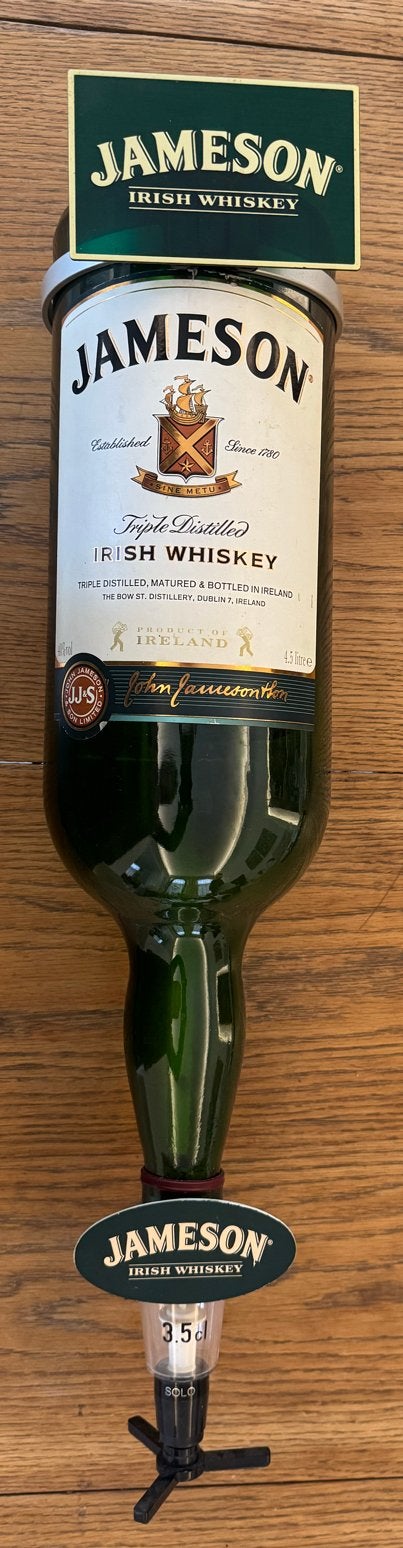 Grote Jameson Irish Whiskey Fles met Dispenser, Ophalen of Verzenden, Gebruikt, Gebruiksvoorwerp
