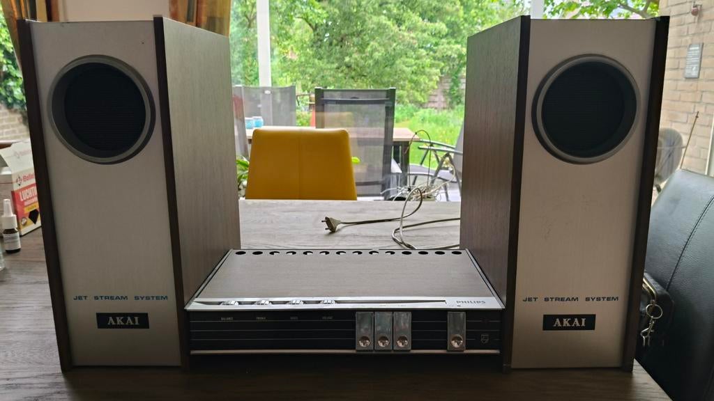 Vintage Philips 22RH580/00Z Versterker met Akai Speakers, Audio, Tv en Foto, Philips, Gebruikt, Tuner of Radio, Losse componenten