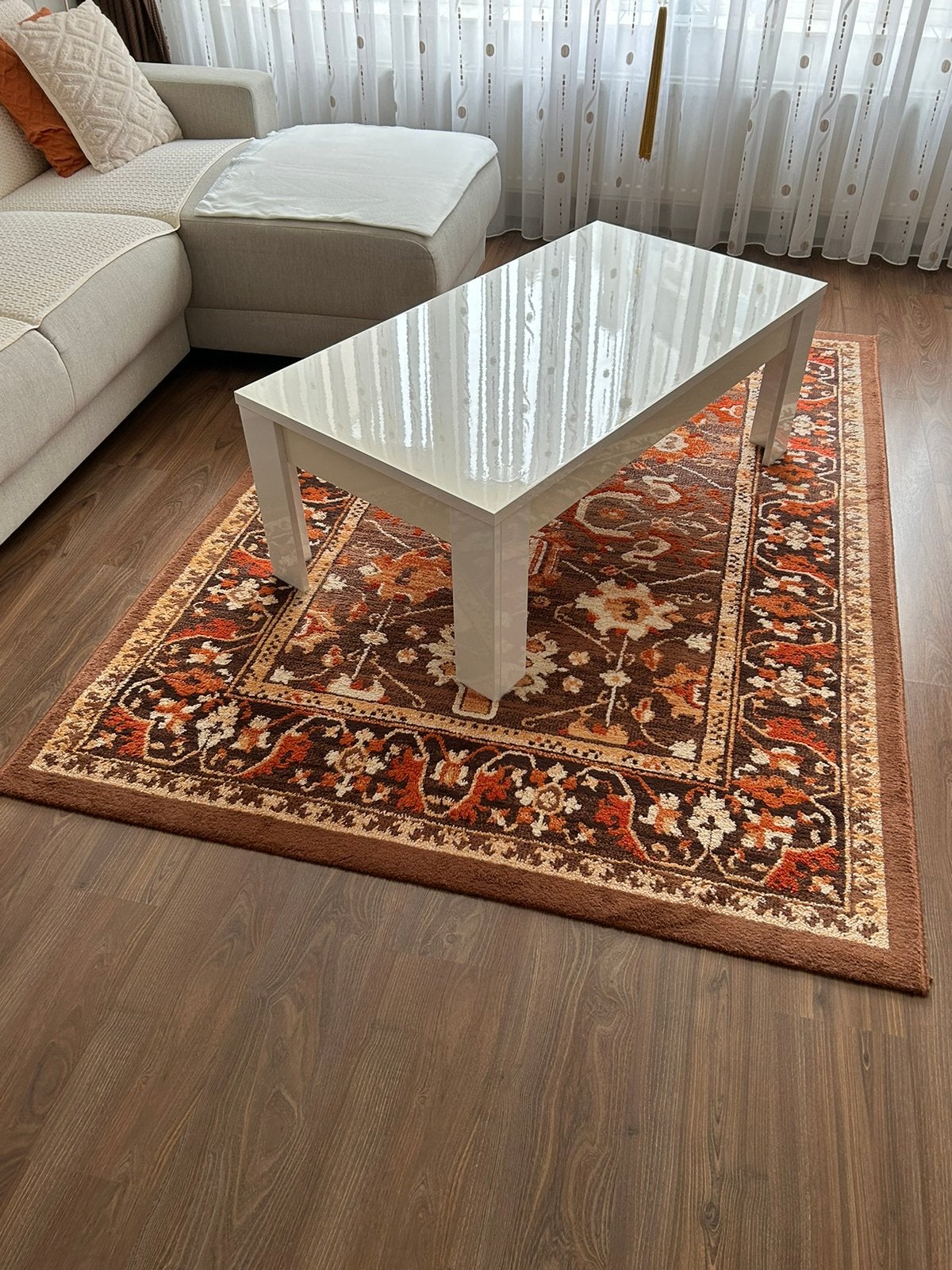 Vloerkleed, Ophalen, Bruin, 200 cm of meer, Zo goed als nieuw