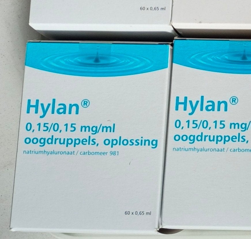 Hylan oogdruppels oplossing 60x 0,65 ml (5 dozen beschikbaar, Ophalen of Verzenden, Nieuw