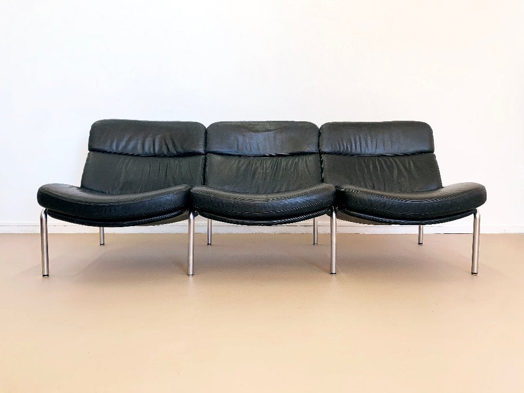 Vintage Scandinavisch Jørgen Kastholm tubular design bank, Ophalen, Gebruikt, Driepersoons, 75 tot 100 cm