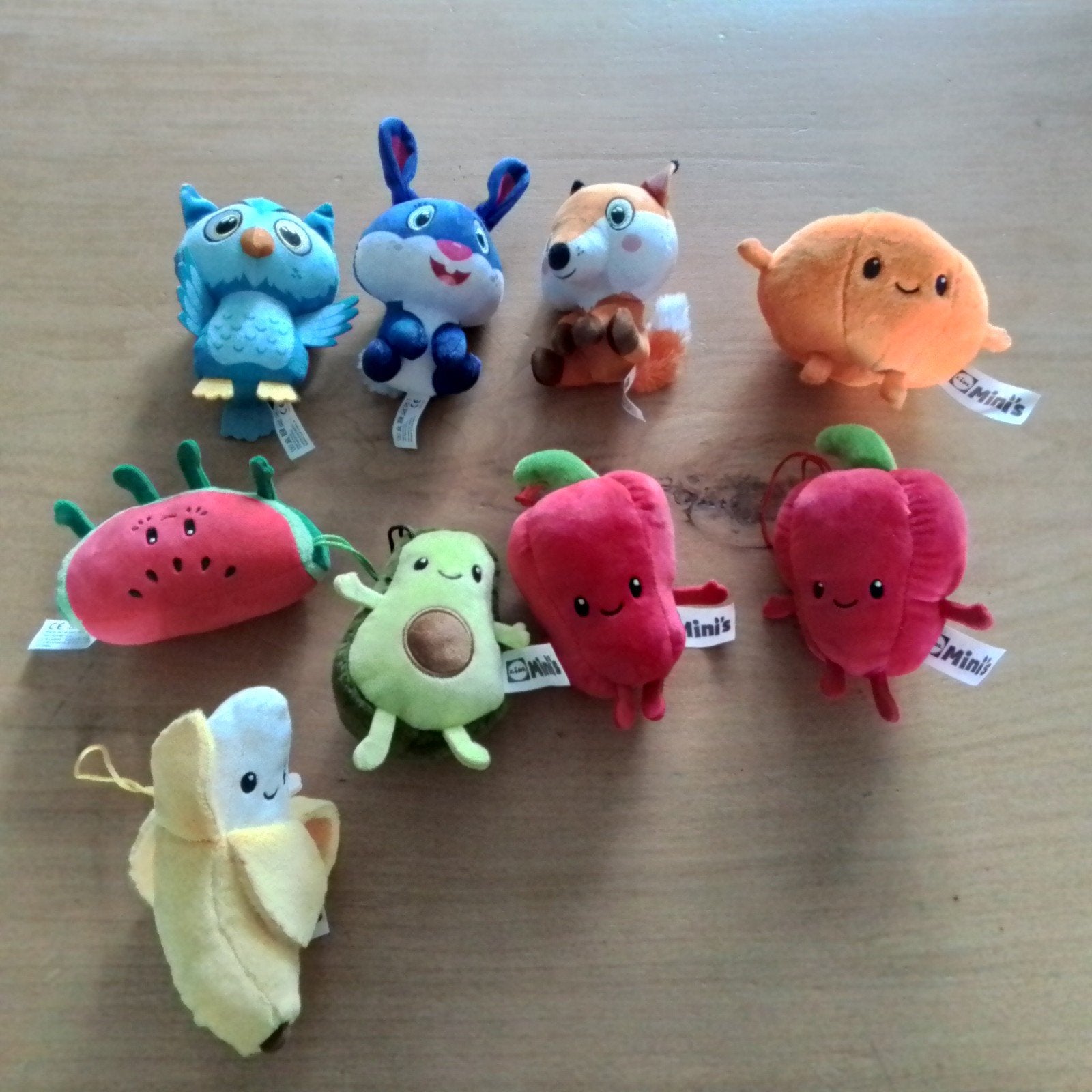 9 Lidl Mini's: Bosminis en Fruitmini's, Meerkleurig, Klein (minder dan 20 cm), Ophalen, Lidl