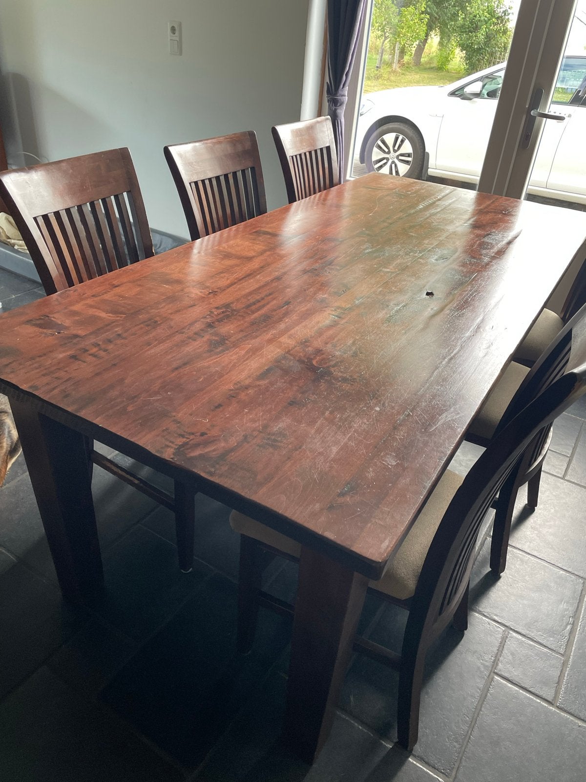 Complete Koloniale Woonkamerset met Eettafel en Kasten, Ophalen