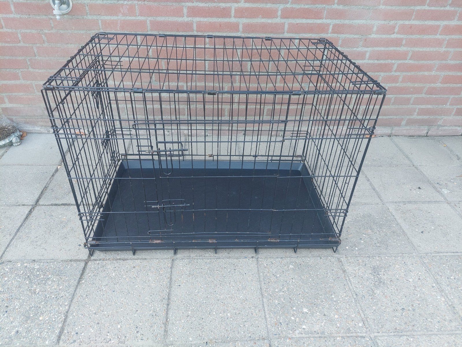 Zwarte hondebench 90 x 60 cm, Ophalen, Gebruikt, 75 tot 110 cm, Minder dan 65 cm