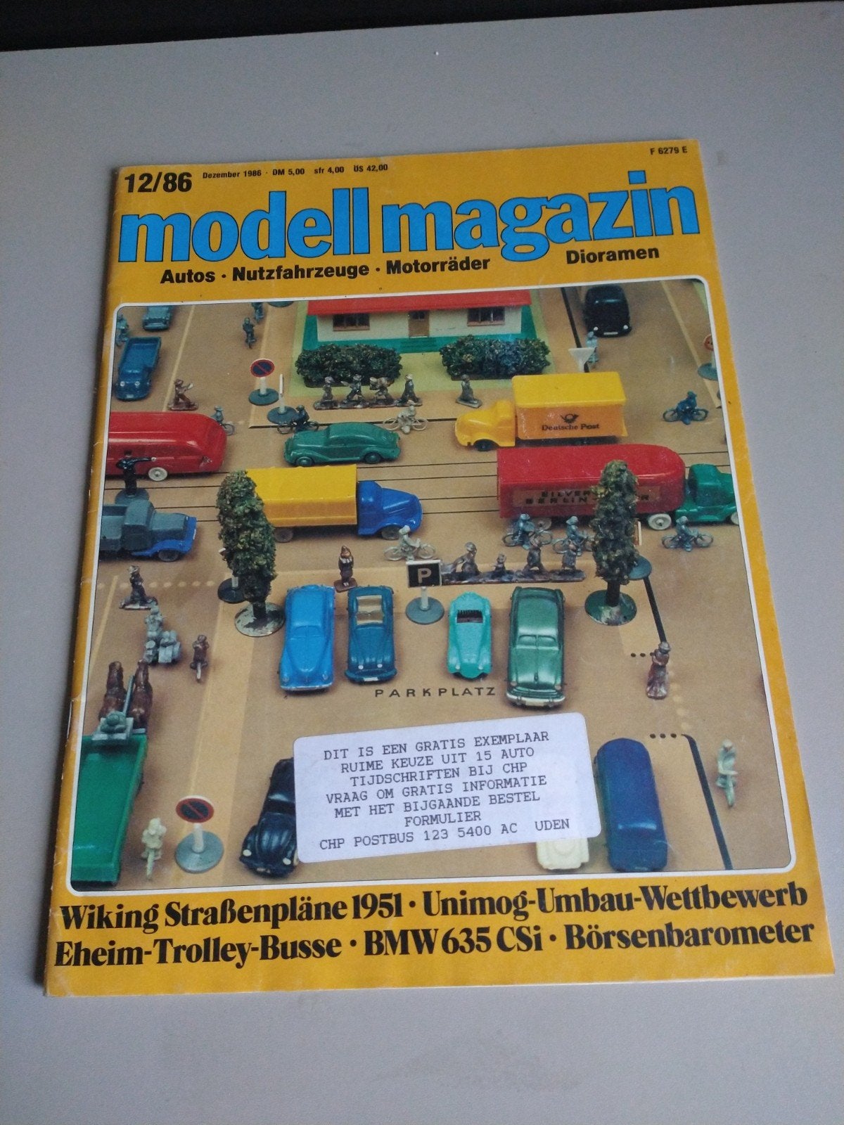 Modell Magazin 12/86 - Autos, Nutzfahrzeuge, Motorräder, Boeken, Ophalen of Verzenden, Gelezen, Overige typen