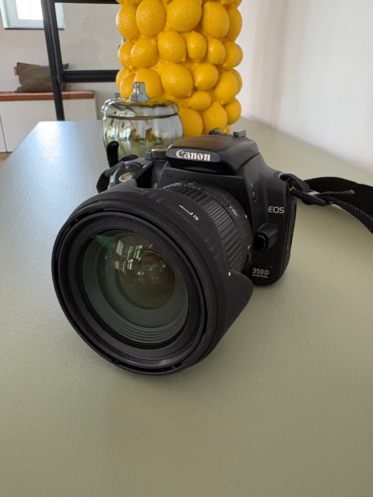 Canon EOS 350D Spiegelreflexcamera met accessoires, Ophalen, Gebruikt, Spiegelreflex, Canon