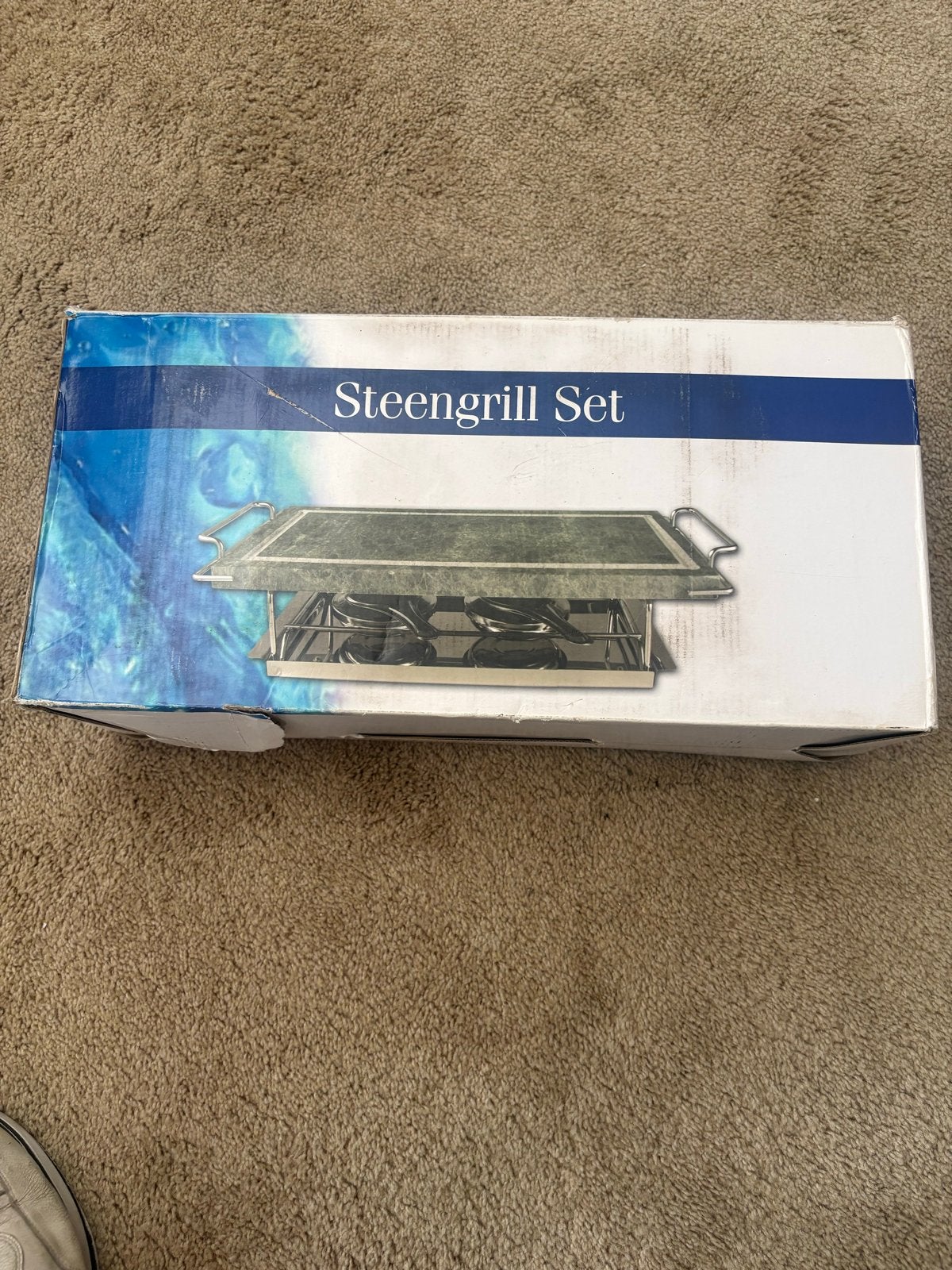 Nieuwe Complete Steengrill Set met Marmeren Grillsteen, Ophalen, Nieuw, Steen/keramiek