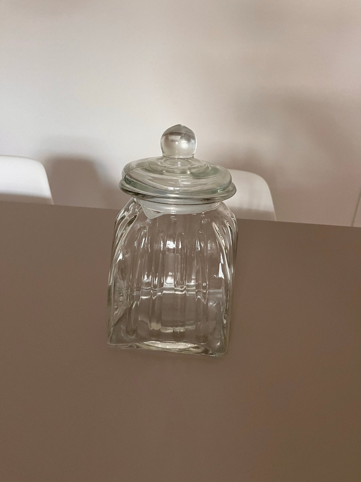 Glazen voorraadpot met deksel, Ophalen, Gebruikt, Glas, Klassiek