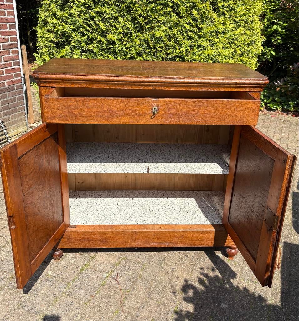 Antieke Eiken Commode / Kast - 107x105x44 cm, Ophalen, Gebruikt