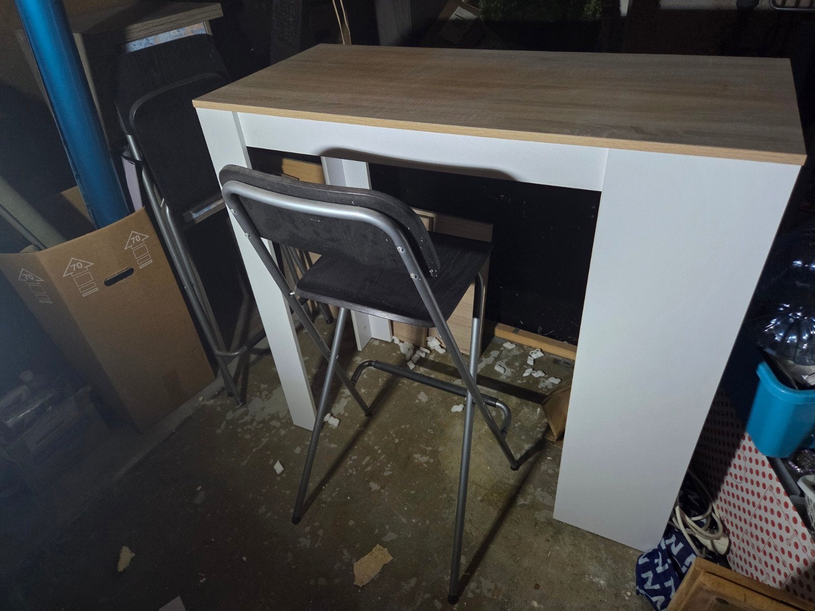 Hoge tafel/bar met opbergruimte - zo goed als nieuw, Ophalen, Zo goed als nieuw