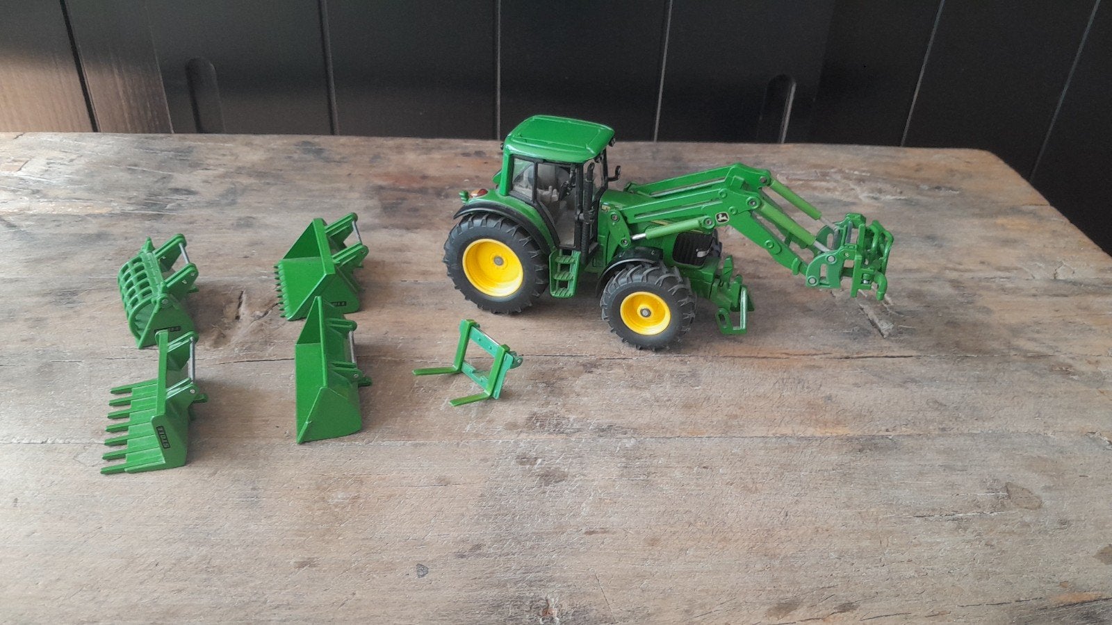 John dheere met voorlader, Ophalen of Verzenden, Tractor of Landbouw, SIKU