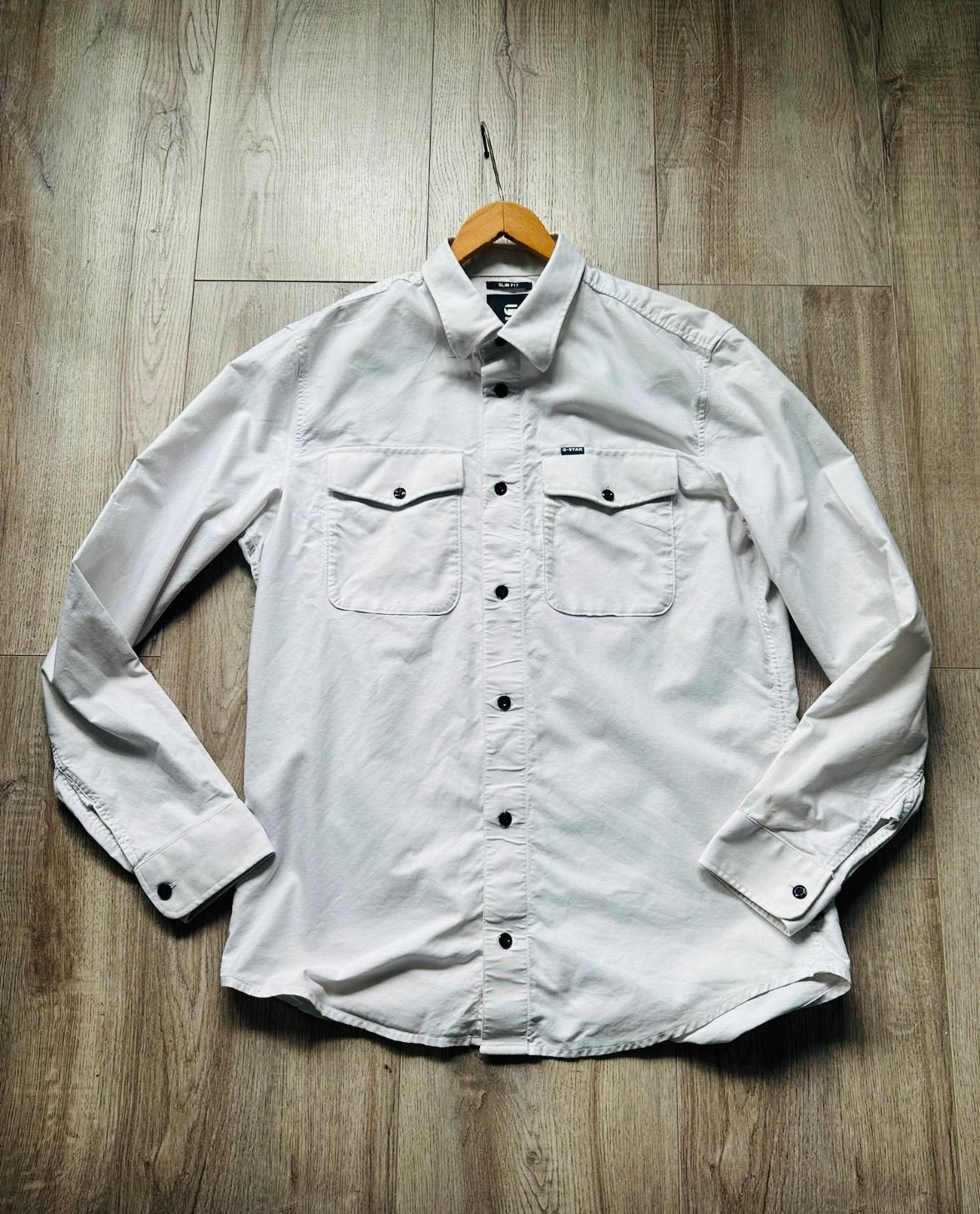 G-Star RAW Marine Slim Shirt | Maat L | Origineel, Kleding | Heren, Overhemden, G-Star Raw, Wit, Ophalen of Verzenden, Zo goed als nieuw