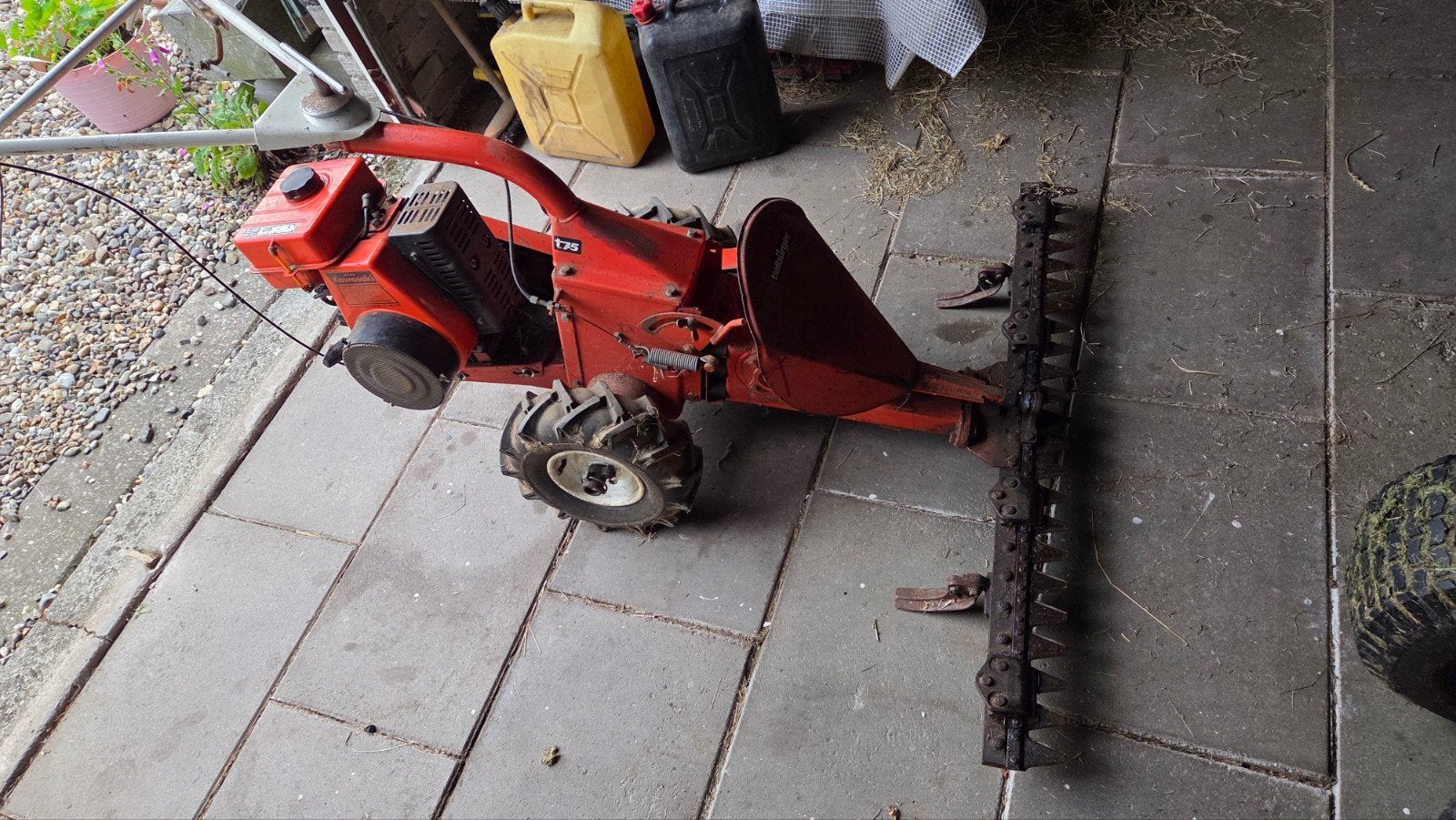 Tielbürger T75 balkmaaier uit 1979 - 120 cm maaibreedte, Tuin en Terras, Ophalen, Gebruikt, Balkmaaier, Benzine-grasmaaier