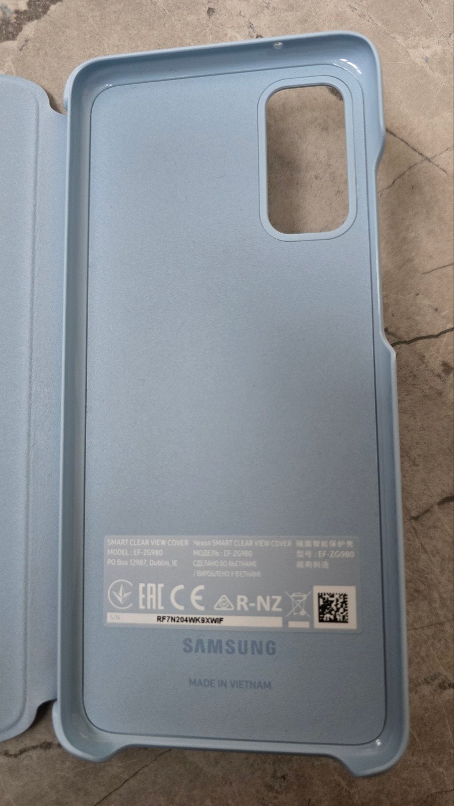S20 Samsung Smart Clear View Cover - Lichtblauw, Ophalen of Verzenden, Nieuw, Flipcase