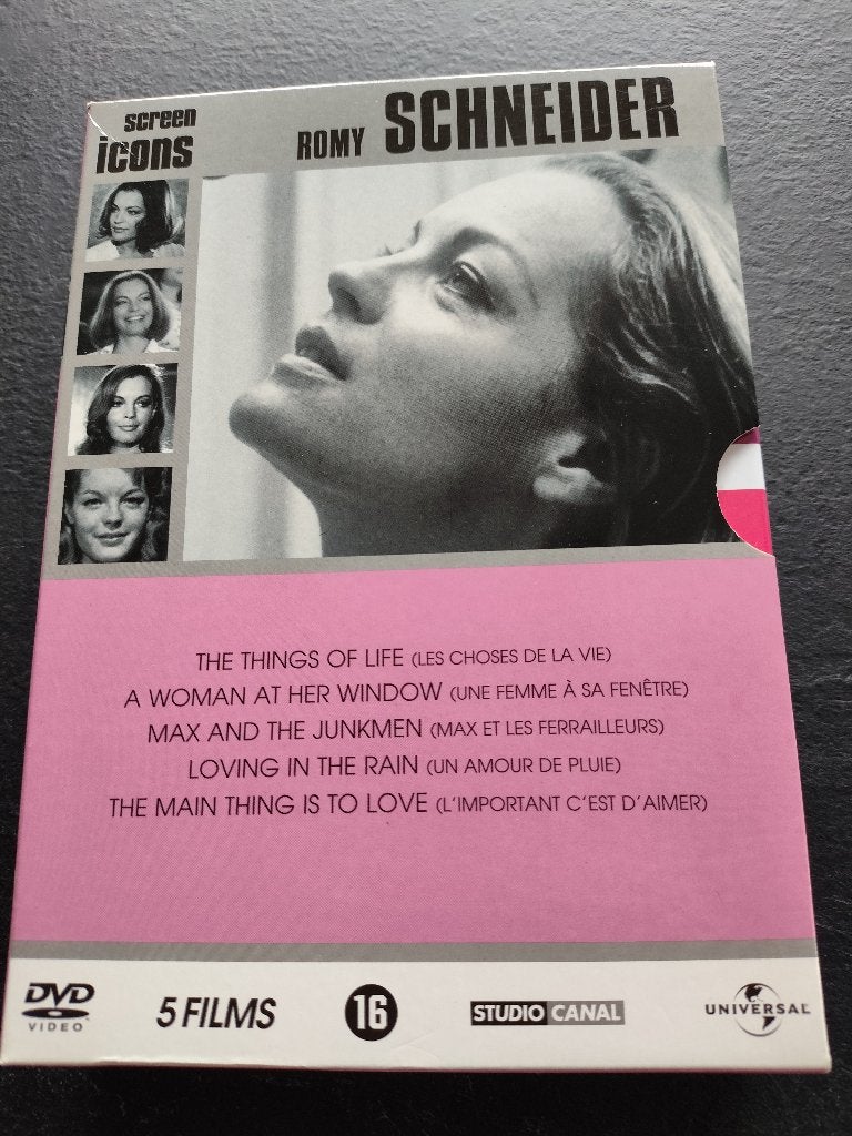 Romy Schneider dvd box met 5 films in nette staat., Alle leeftijden, Ophalen of Verzenden, Zo goed als nieuw