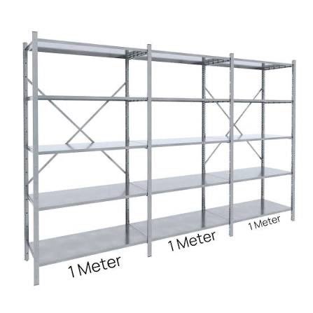 5 Meter Stelling Magazijn H  200cm L 100cm  B 40 cm., Ophalen, Gebruikt, IJzer