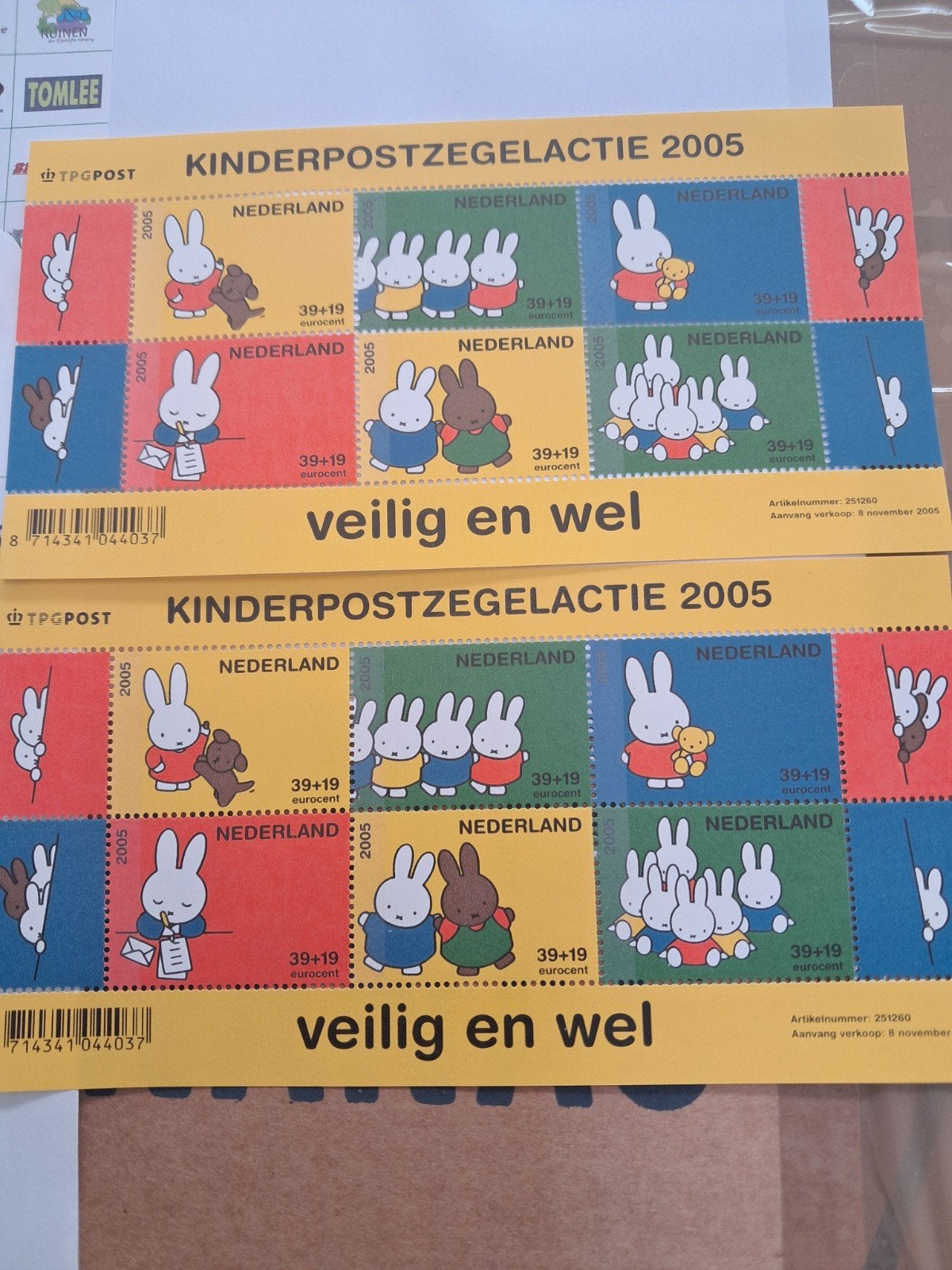 Kinderpostzegels 2005 met Nijntje, incl. enveloppe en rebus, Ophalen of Verzenden, Na 1940, Postfris