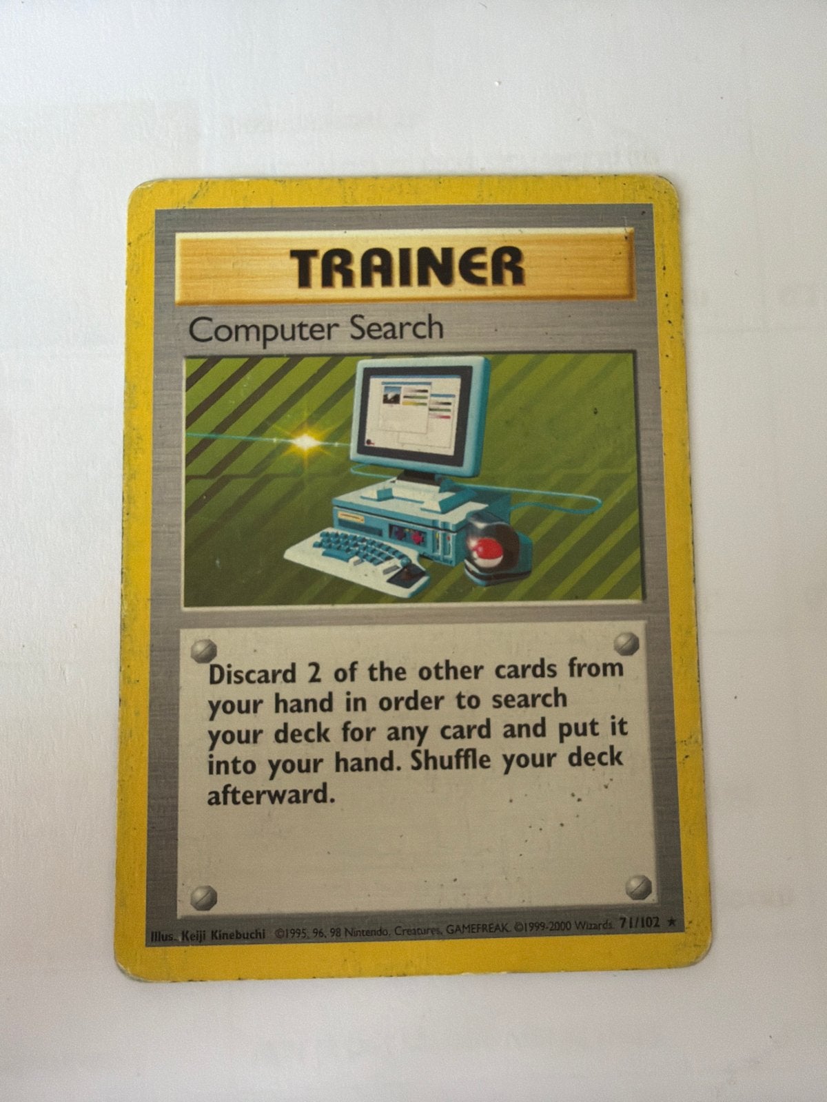Pokémon Trainer Kaart: Computer Search (Base Set), Ophalen of Verzenden, Gebruikt, Losse kaart