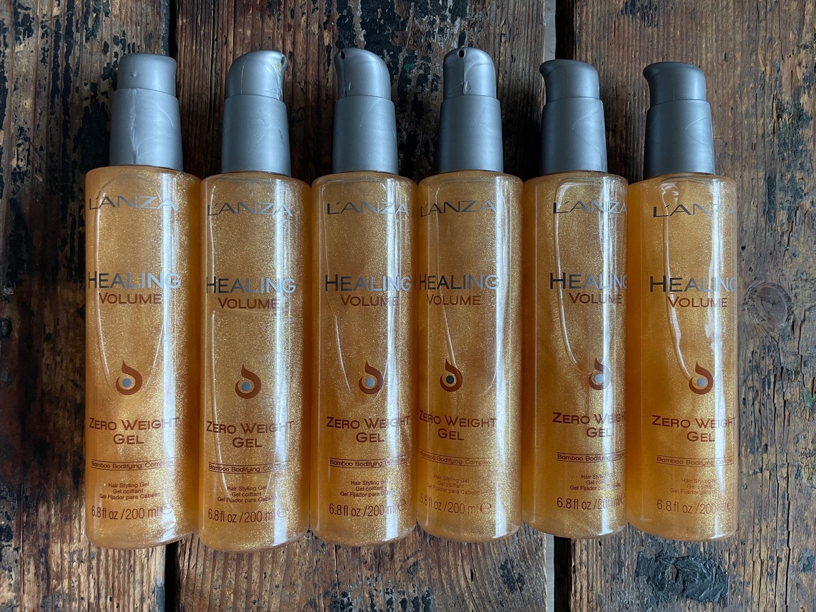 6 nieuwe flessen L'ANZA Healing Volume Zero Weight Gel, Ophalen of Verzenden, Nieuw, Gel, Wax, Haarlak of Mousse