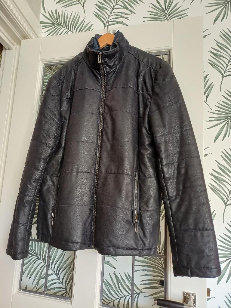 Westbury lederen herenjack maat 52, Ophalen, Maat 52/54 (L), Blauw, Zo goed als nieuw