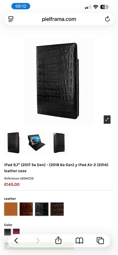 Piel Frama ipad hoesje, Ophalen of Verzenden, Nieuw, 10 inch, Bescherming voor- en achterkant